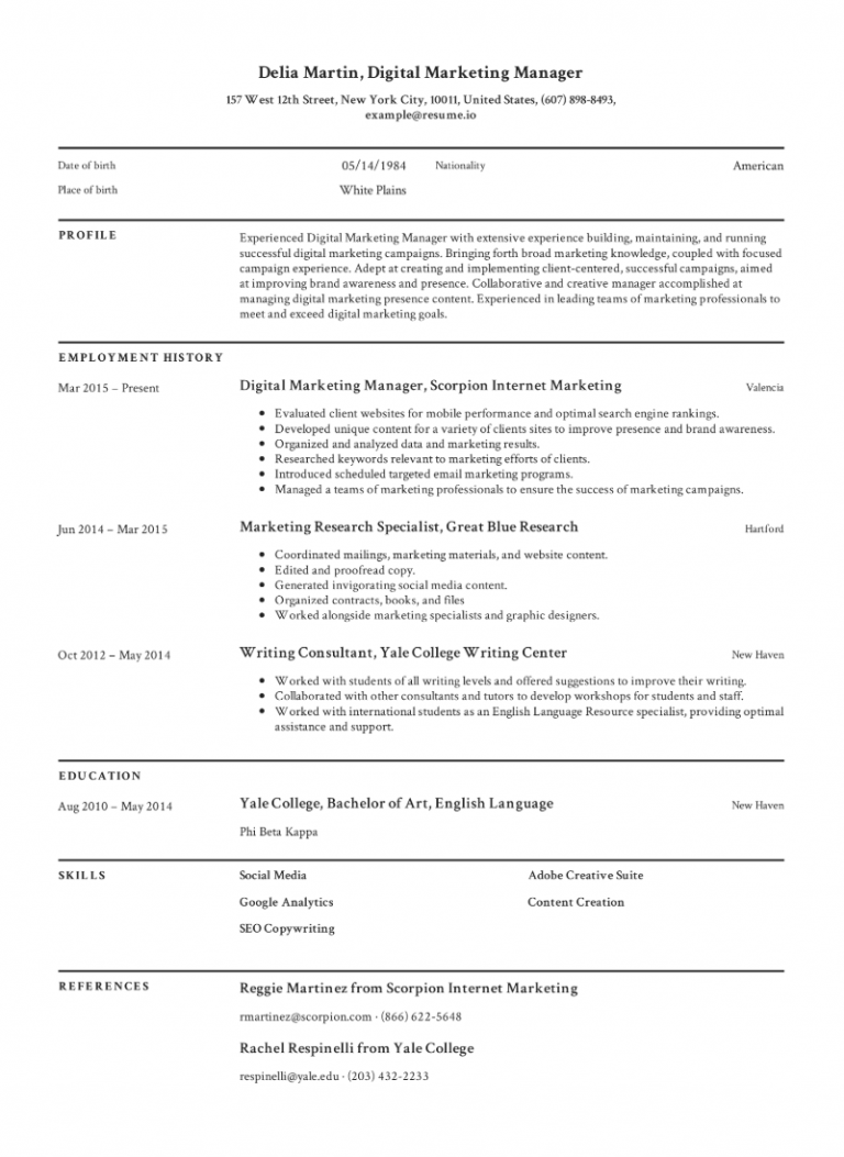 engelscvvoorbeelddigitalmarketing201910 Engels CV maken